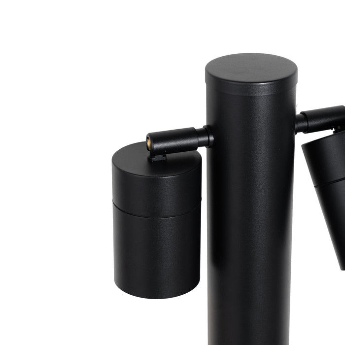 QAZQA Buitenlamp zwart met grondpin en kabelmof 80cm 2-lichts IP44 -