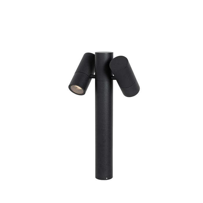 QAZQA Buitenlamp zwart met grondpin en kabelmof 50cm 2-lichts IP44 -