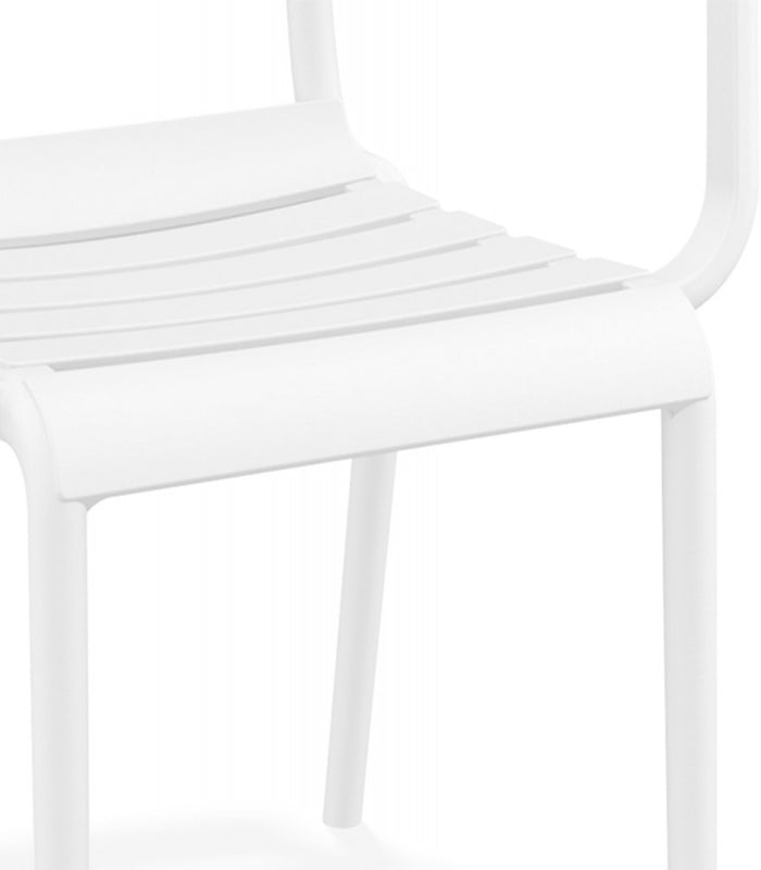 ALTEREGO FLORA Tuinstoel met armleuningen - Wit