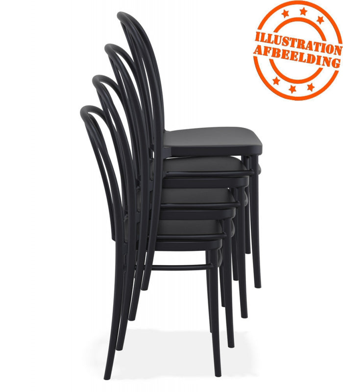 ALTEREGO JAMAR Stapelbare stoel - Wit