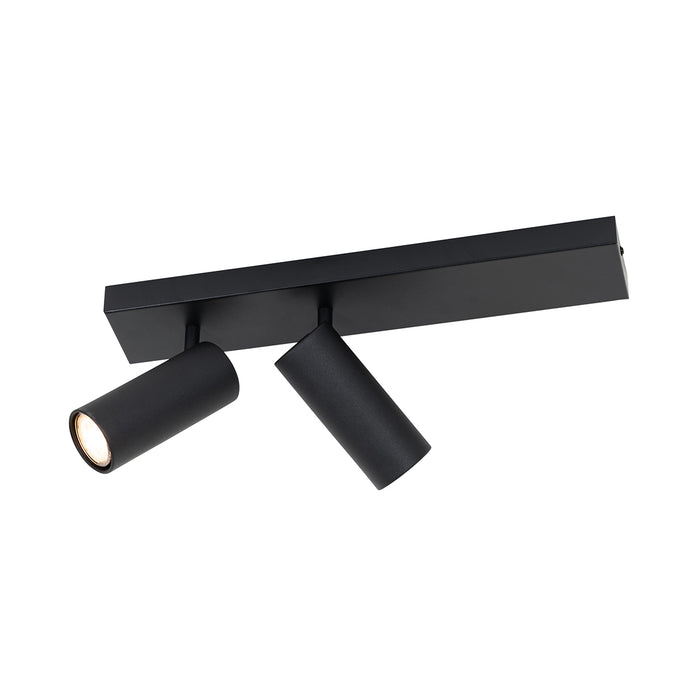 QAZQA Moderne plafondspot zwart 2-lichts verstelbaar - Renna