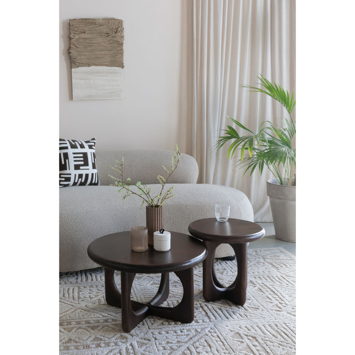 Housecraft Living Jani Salontafel Rond 60 cm Mangohout Bruin donker