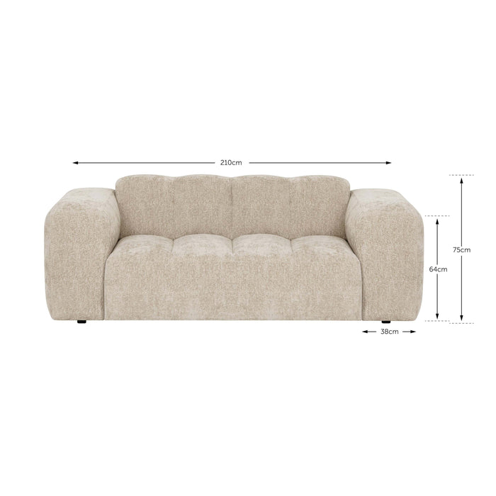 by fonQ Plume 2-zitsbank - Chenille - Groen