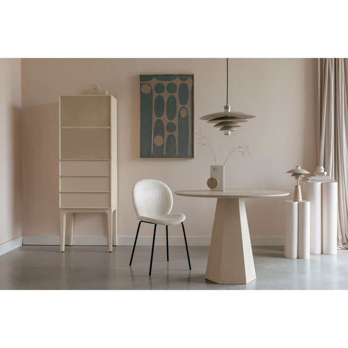 Zuiver Pilar Eettafel Rond100 cm Hout Beige