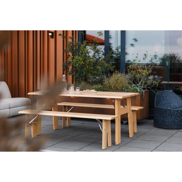 Zuiver Avenue Picknicktafel met 2 banken Hout Naturel