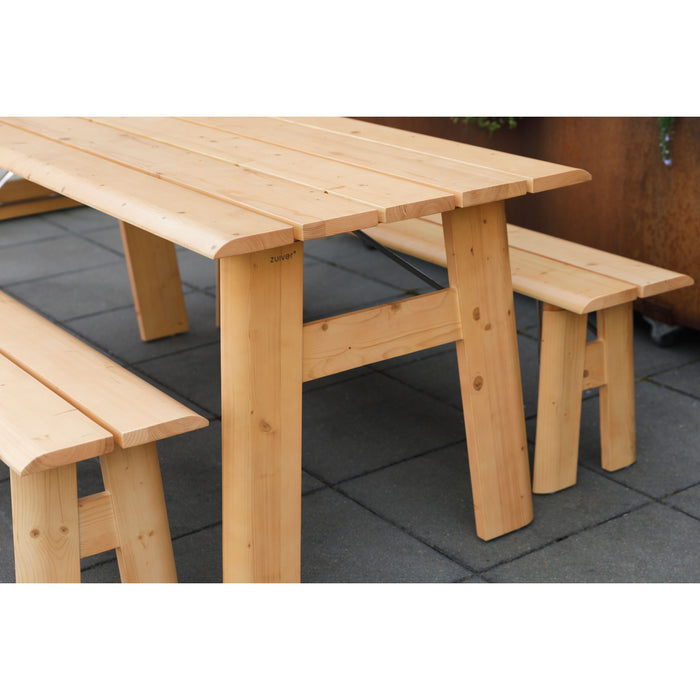 Zuiver Avenue Picknicktafel met 2 banken Hout Naturel