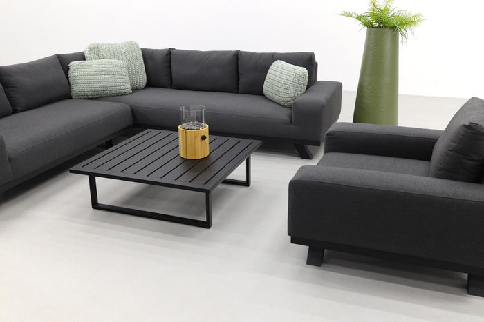 VDG Barcelona|cuba Sunbrella loungeset - Sooty + stoel