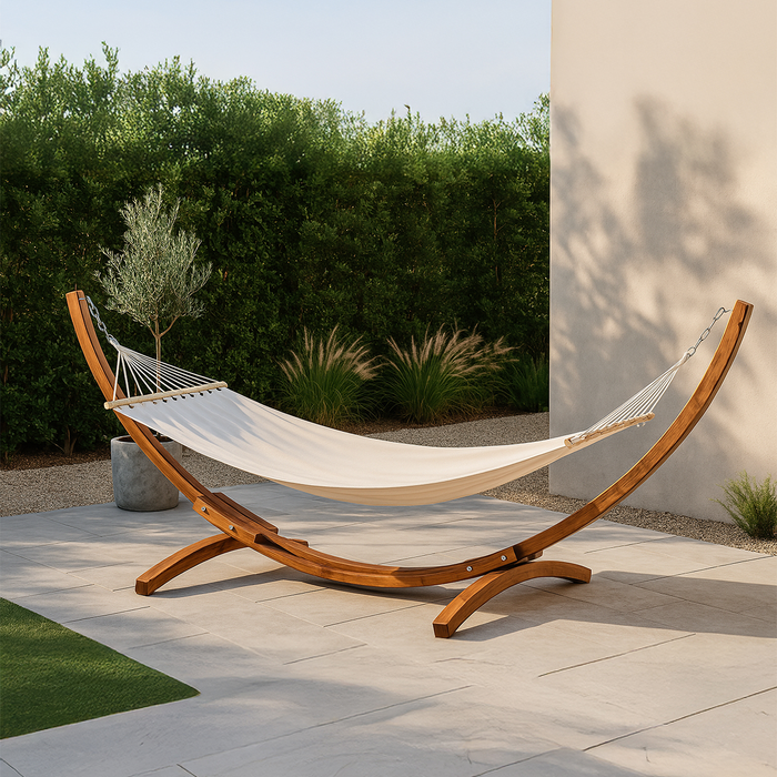 Nest outdoor Freeke hangmat beige - met standaard