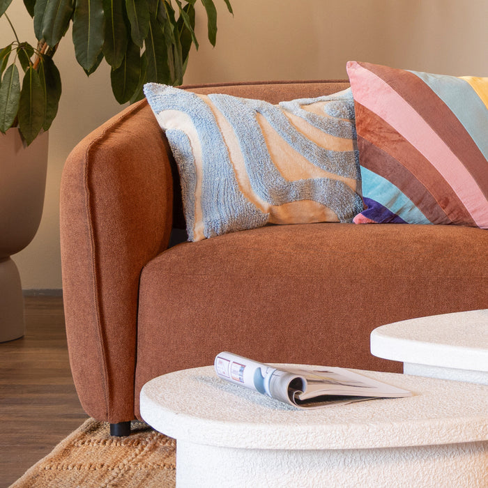 by fonQ Soft 3-zitsbank - Micro Chenille - Terra