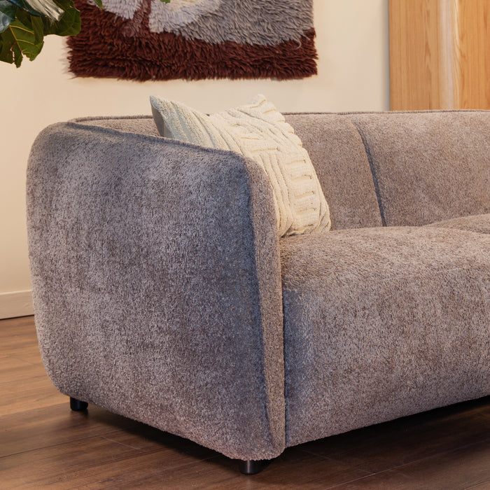 by fonQ Soft Hoekbank met Chaise Longue Rechts - Bouclé - Taupe