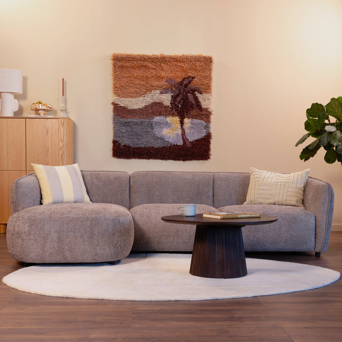 by fonQ Soft Hoekbank met Chaise Longue Links - Bouclé - Taupe