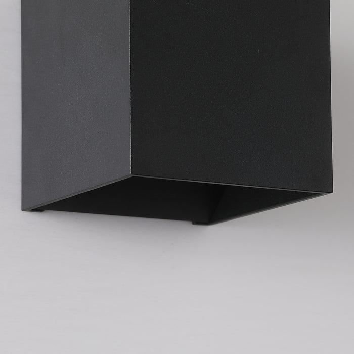 Searchlight Wall Wandlamp Vierkant - H 9,7 cm - Zwart