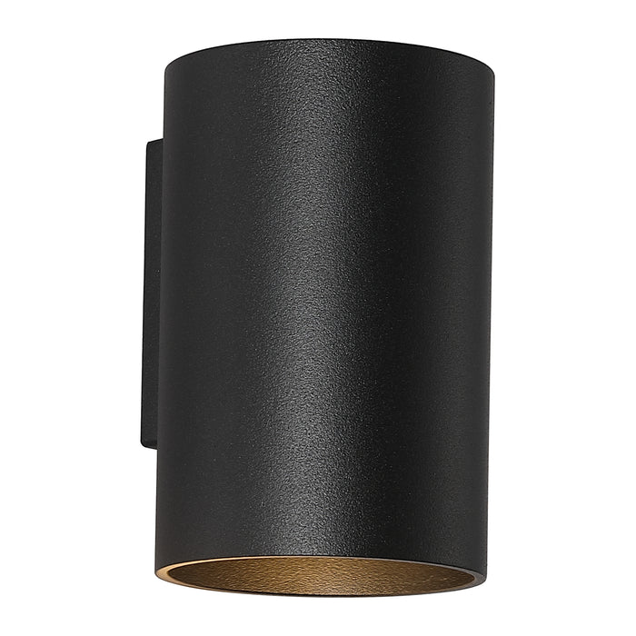 Searchlight Wall Wandlamp Cilinder - H 10 cm - Zwart