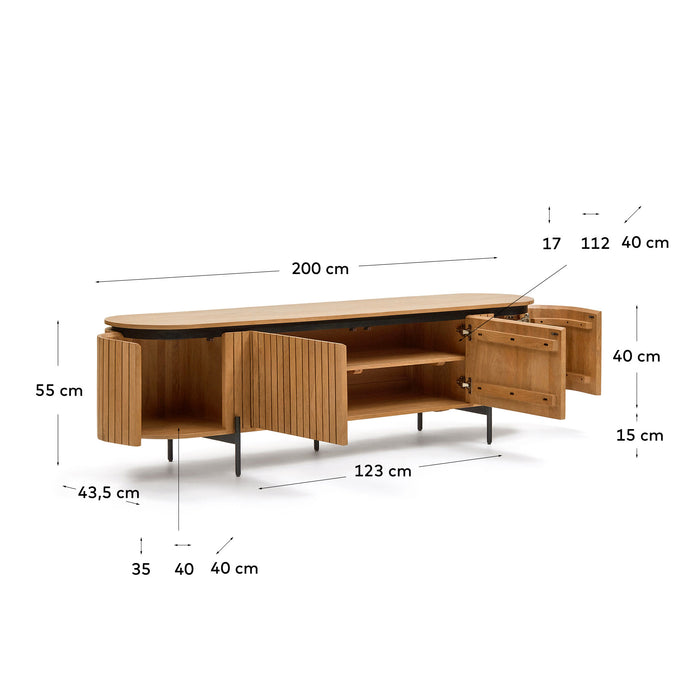 Kave Home Licia Tv-meubel - 4-deurs