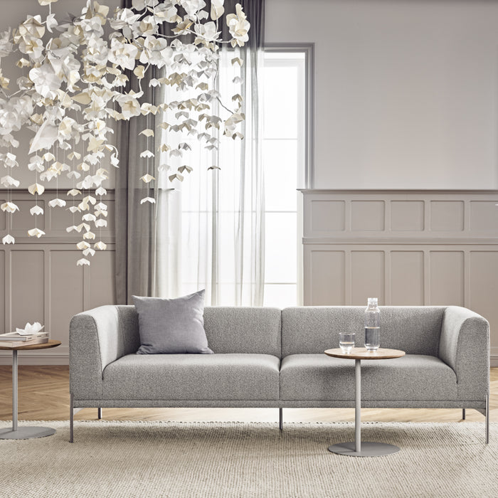 Bolia Pillar Bijzettafel - Witgepigmenteerd Geolied Eiken - Grijs Staal