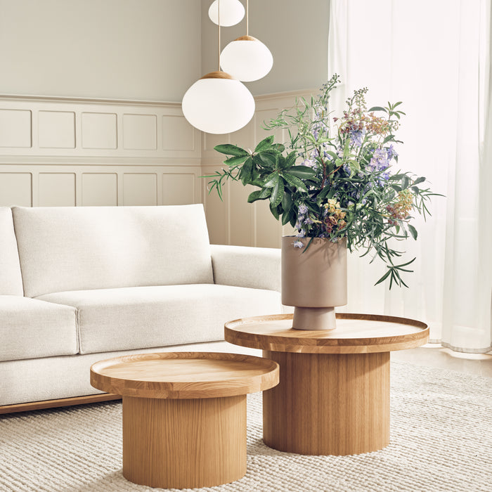 Bolia Plateau Bijzettafel - H 34 x Ø 61 cm -  Gelakt Eiken