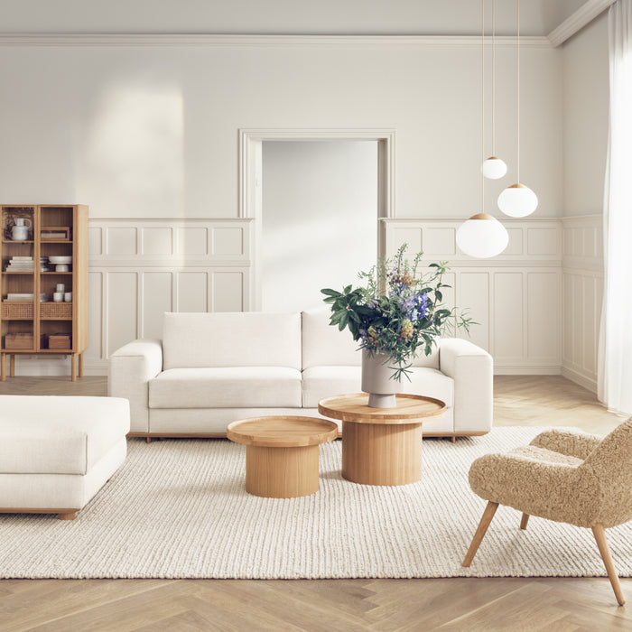 Bolia Plateau Bijzettafel - H 34 x Ø 61 cm -  Gelakt Eiken