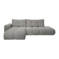 by fonQ Charme Hoekbank Links met Slaapfunctie - Chenille - Grijs