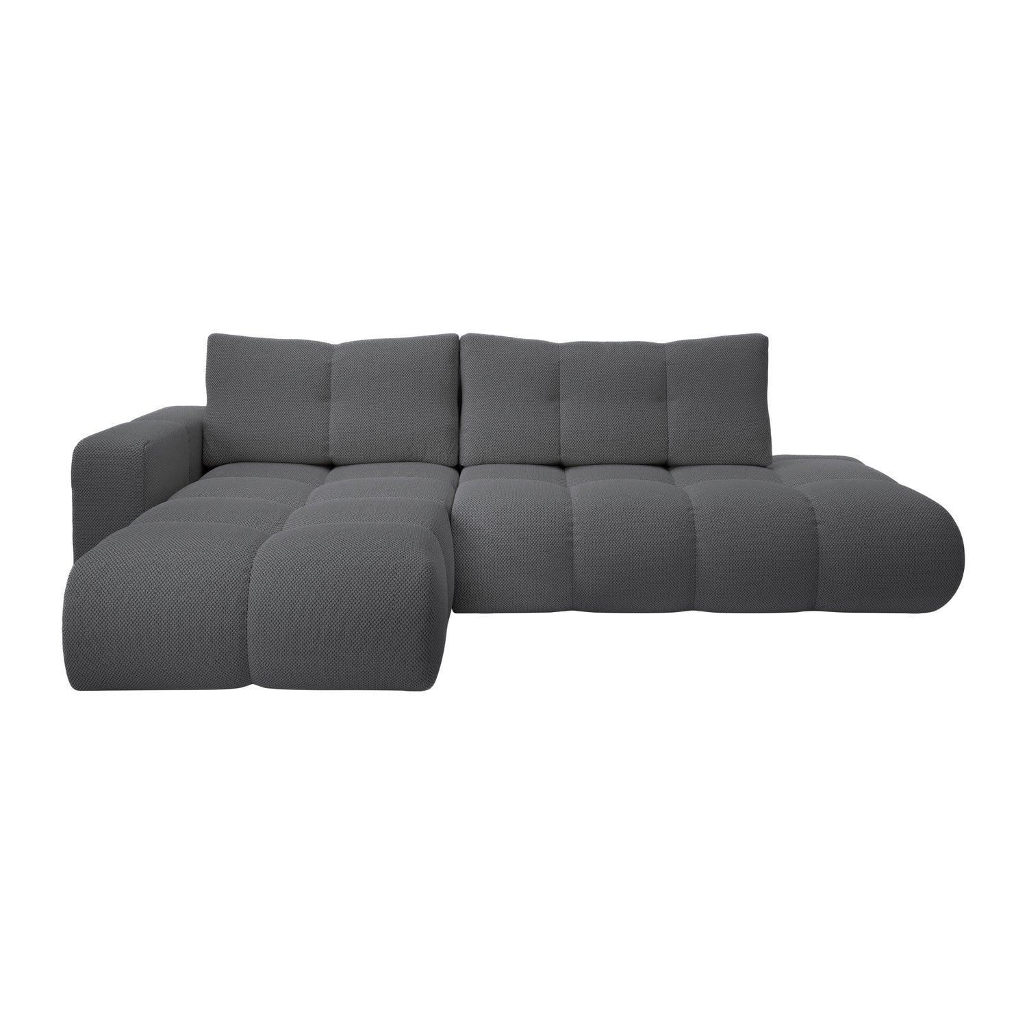 by fonQ Charme Hoekbank Links met Slaapfunctie - Weefstof - Antraciet