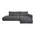 by fonQ Charme Hoekbank Rechts met Slaapfunctie - Weefstof - Antraciet