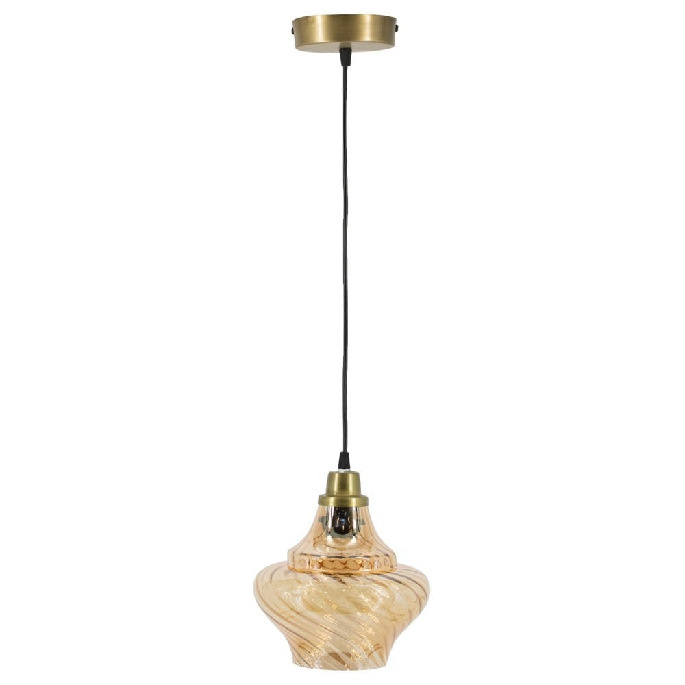 Hanglamp Eetkamer Woonkamer Slaapkamer - Vintage - Goud - 21 cm