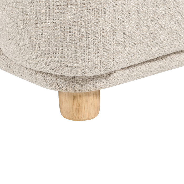 Beliani - LUVOS - Driezitsbank - Lichtbeige - Polyester