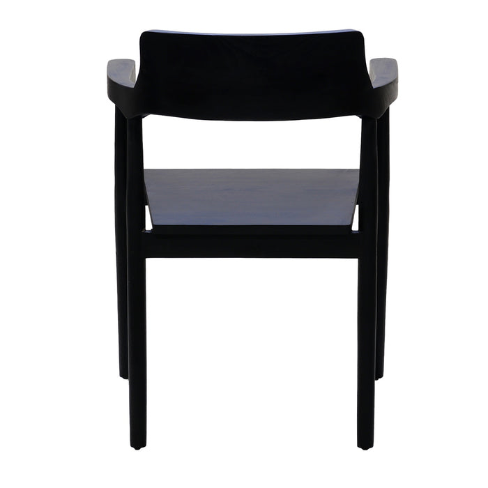 DÉJA Living - Tuinstoel - Zwart Teakhout - Zithoogte 47cm - Hazel - Set van 2