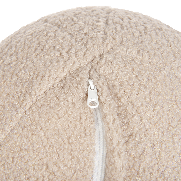 Beliani - LEIREN - Driezitsbank - Beige - Bouclé