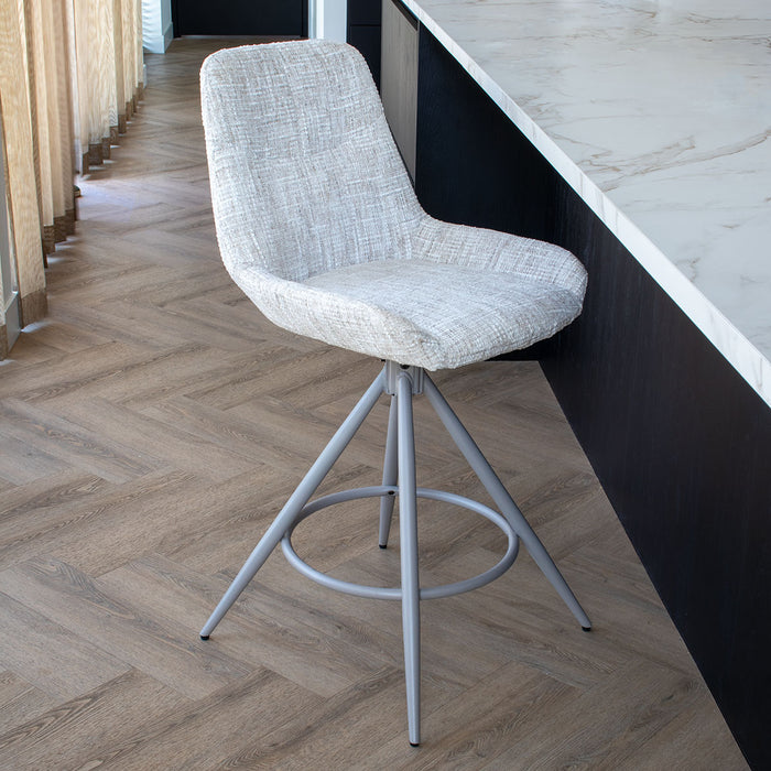 DÉJA Living - Barkruk Beige Draaibaar - Zithoogte 67cm - Senna - Set van 2