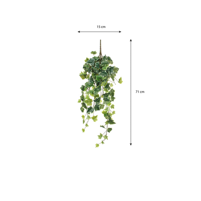 Mica Decorations Hedera Kunst Hangplant - H71 cm - Groen Bont