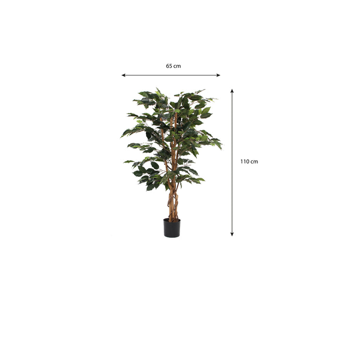 Mica Decorations Ficus Kunstplant - H105 x Ø60 cm - groen