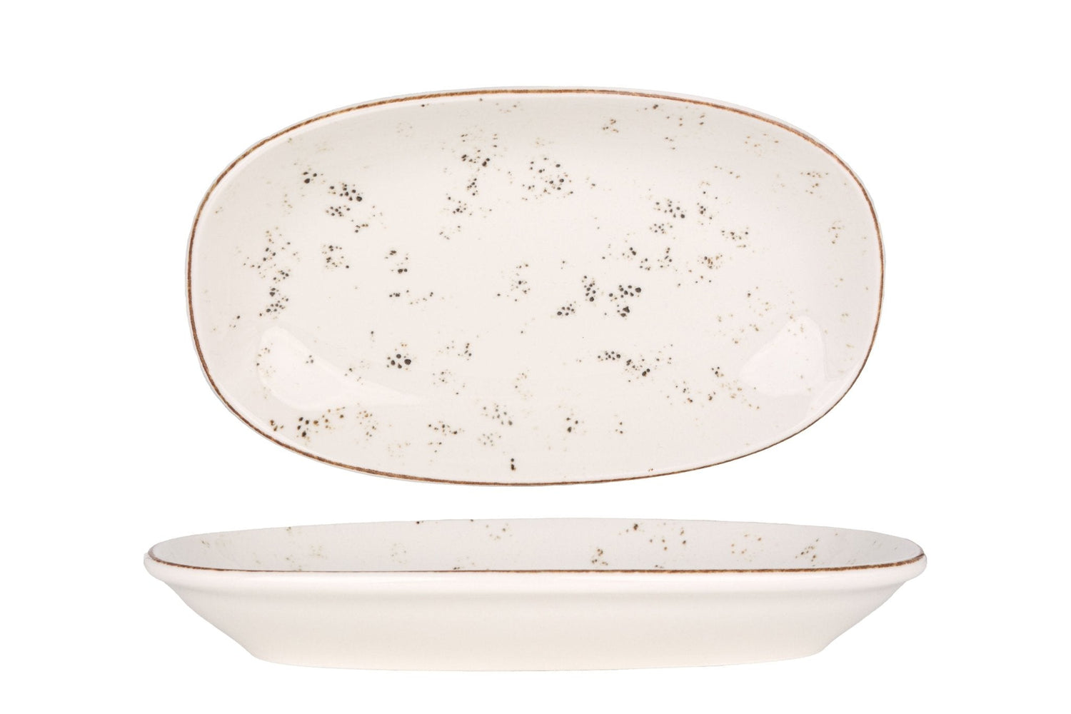 Bonna Serveerschaal - Grain - Porselein - 24x14 cm - set van 2