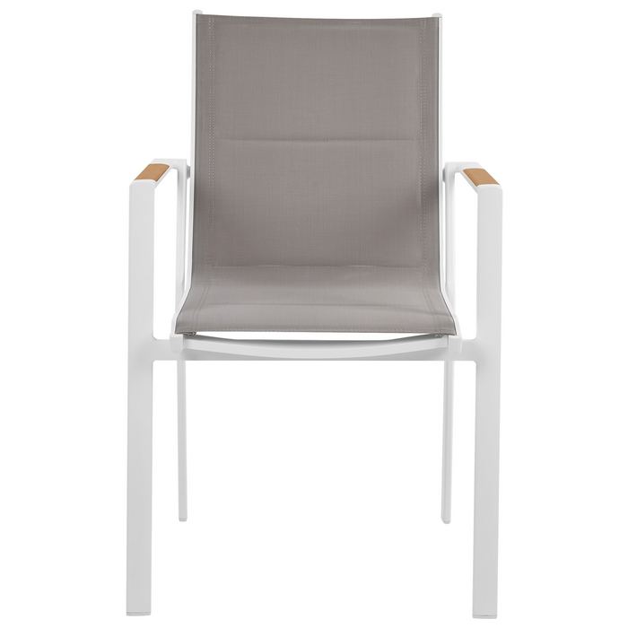 Beliani - MALETTO|BUSSETO - Tuinset voor 4 - Wit - Aluminium|Glas