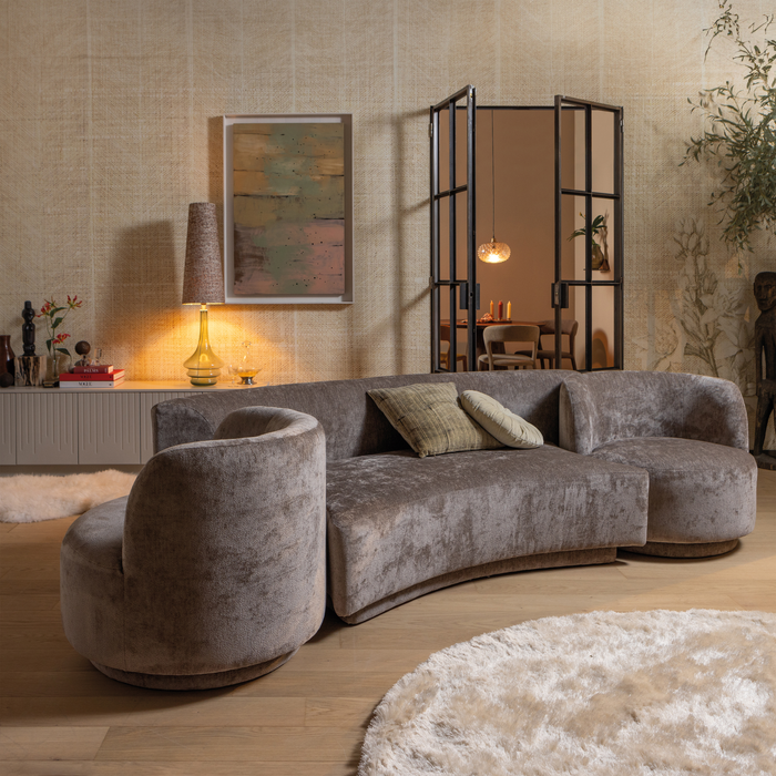 WOOOD Combi-Popular Modulaire Bank - Chenille - Taupe - 72x370x97