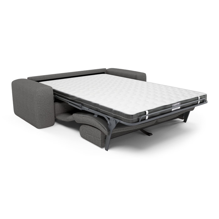 Express slaapbank dunlopillo 140cm bouclette grafiet grijs