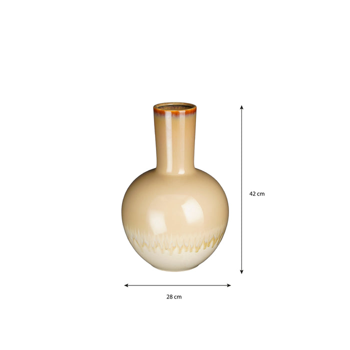 Mica Decorations Holm Vaas - H42 x Ø27,5 cm - Keramiek - Crème