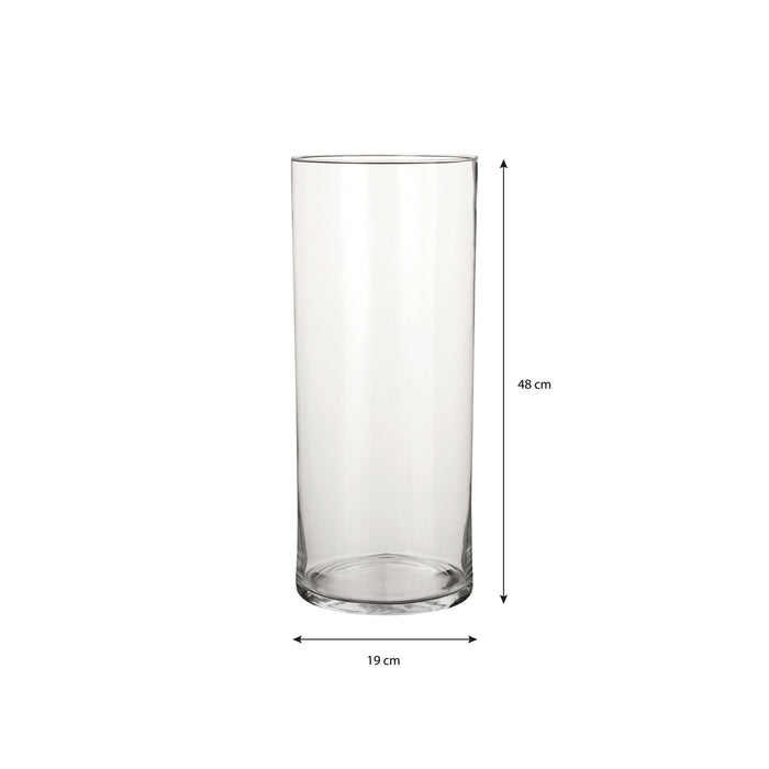 Mica Decorations Carly Vaas - H48 x Ø19 cm - Cylinder - Transparant
