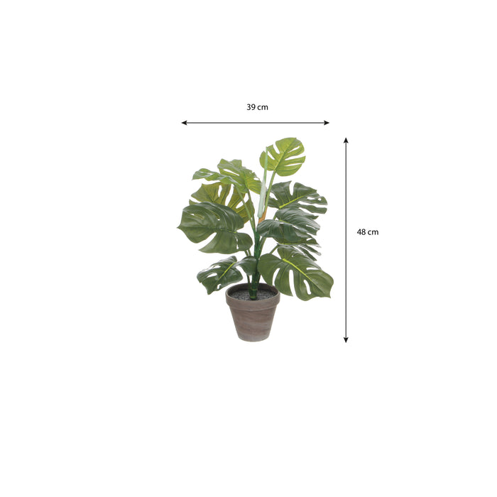 Mica Decorations Monstera Kunstplant - H48 x Ø39 cm - Groen