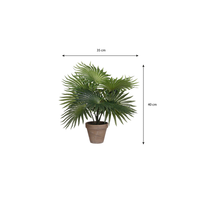 Mica Decorations Palm Kunstplant - H40 x Ø35 cm - Groen