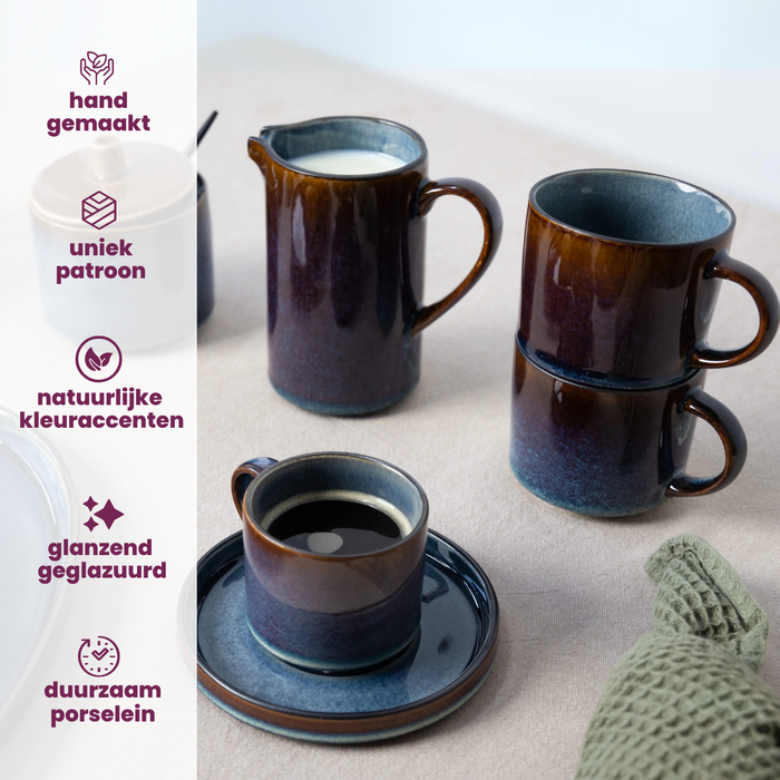 Cosy & Trendy Schenkkan | Melkkan | Waterkan | Waterkaraf - Quintana Blue - 1.4 liter