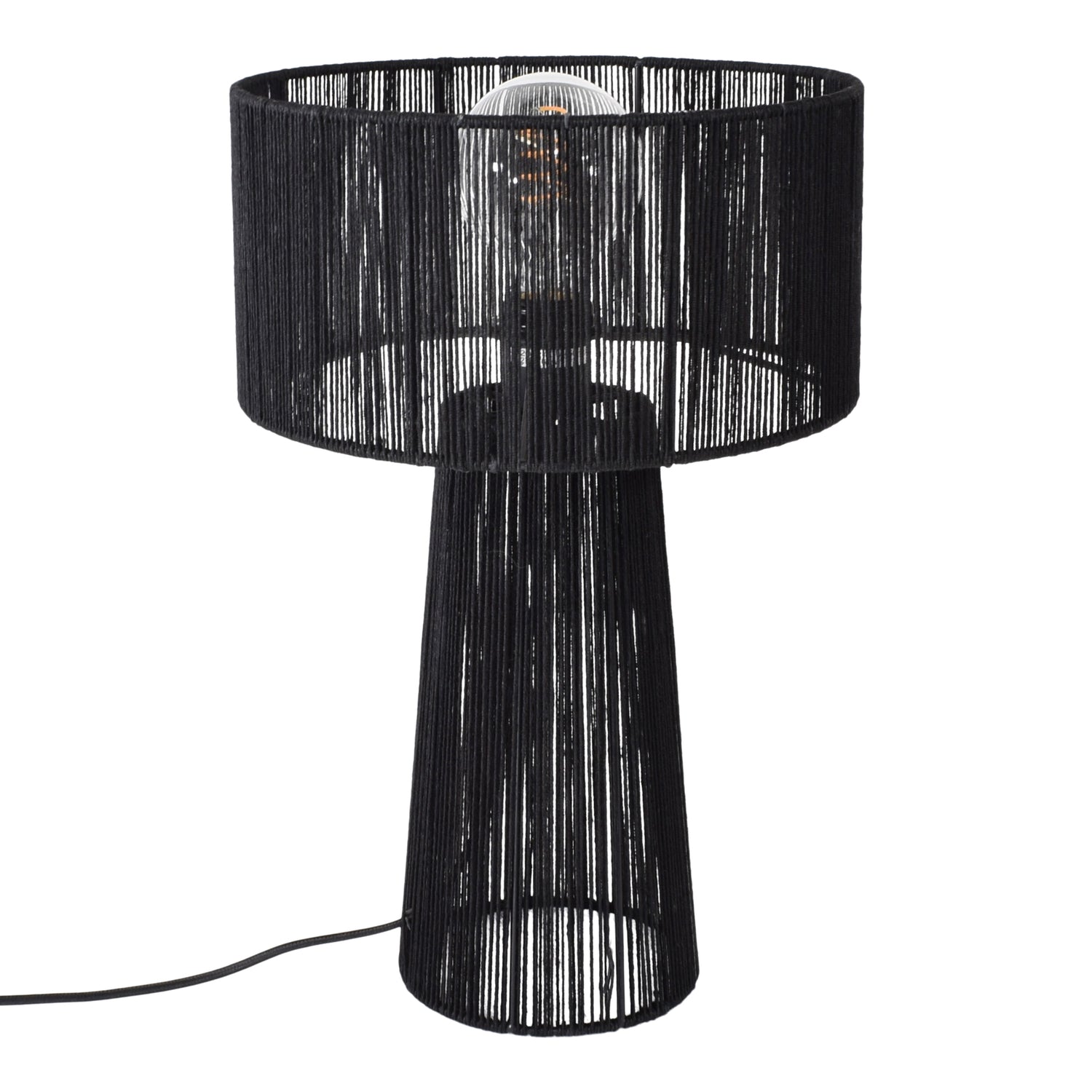 Urban Interiors - Tafellamp Diro Jute  43x30 Zwart