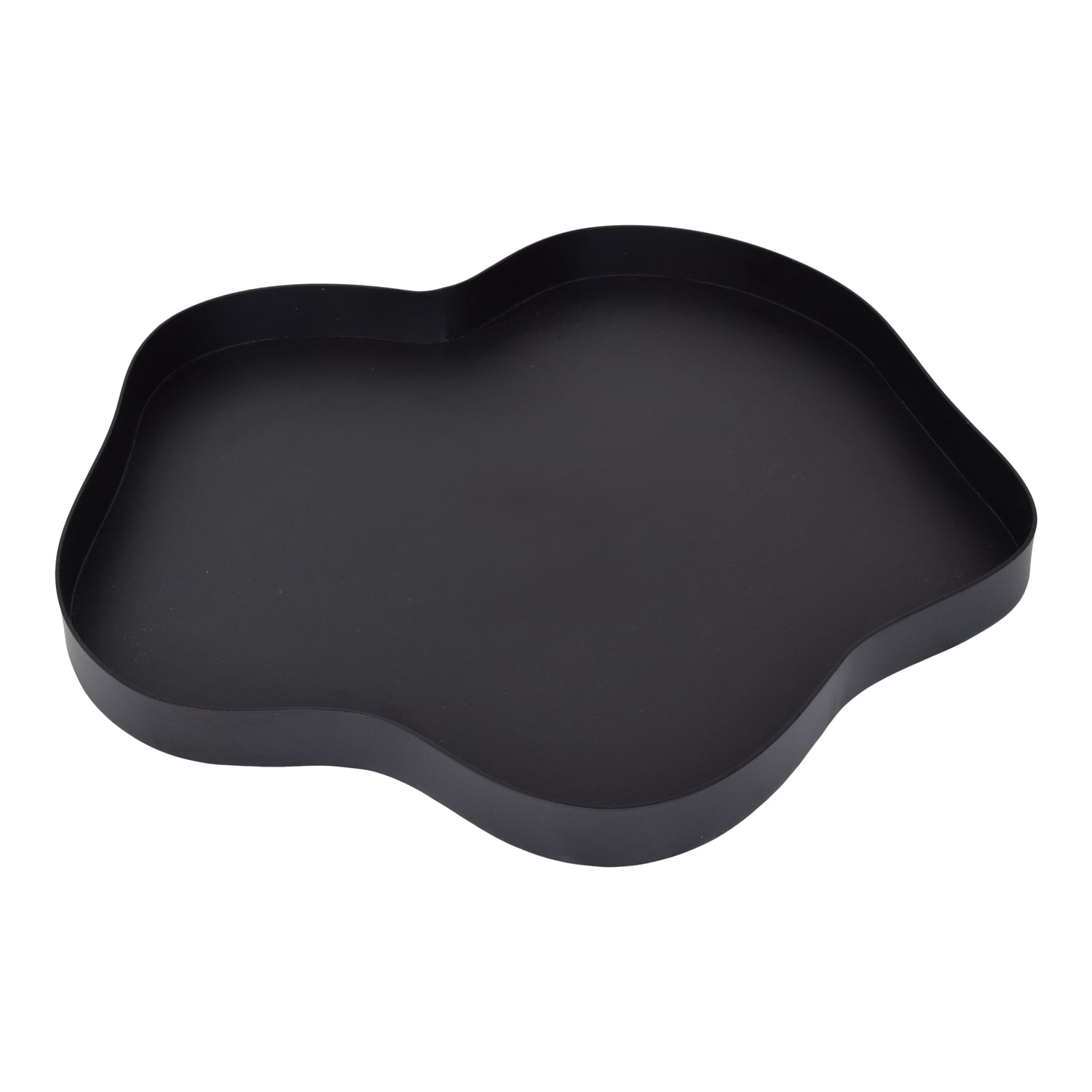 LOFT42 Serva Organisch Metalen Dienblad – Zwart – Ø40 cm