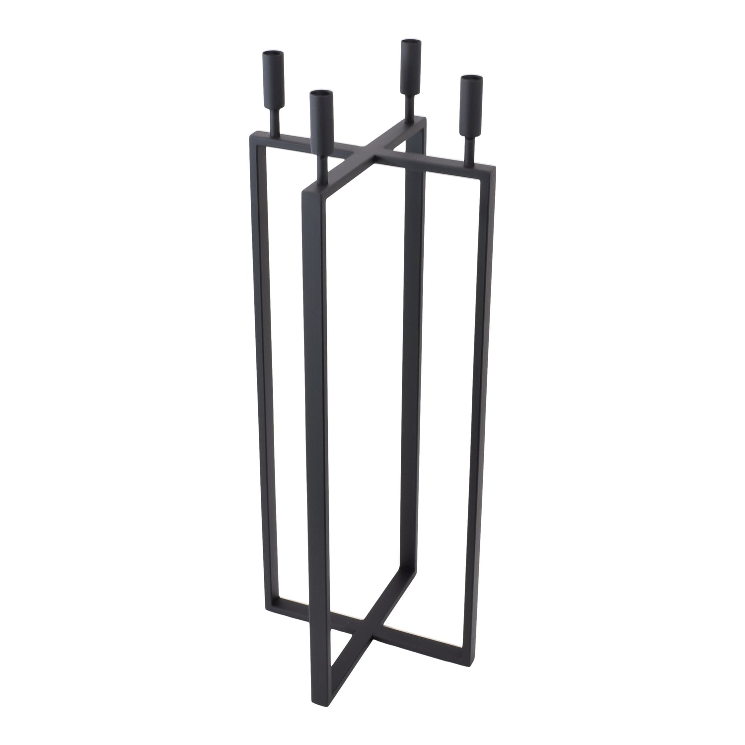 LOFT42 Vloerkandelaar Birk 4 kaarsen - Zwart metaal