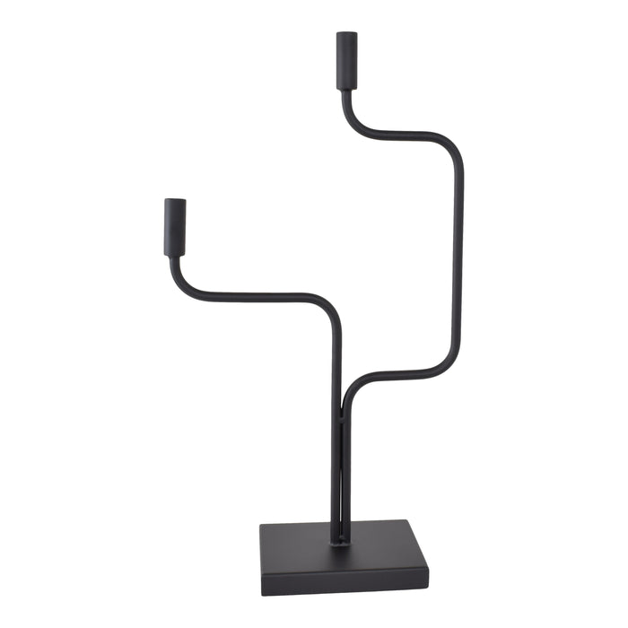 LOFT42 Swing Kandelaar - 2 Kaarsen - Metaal - Mat Zwart - 65x20x15