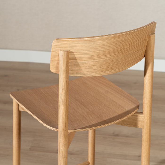 Bronx71 Scandinavische barkruk Miquel naturel eiken 78,5 cm