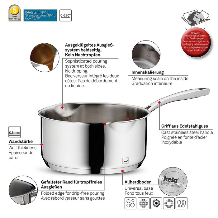 Steelpan RVS, 2,6 L - Kela | Flavoria