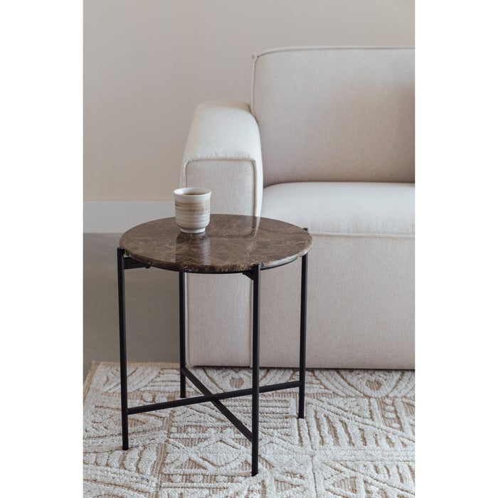 Housecraft Living Tooz bijzettafel Rond 40 cm Marmer Bruin