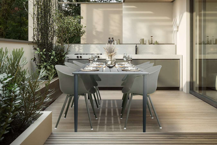 Feel Home - Luxe eettafel voor buiten - 200x90 cm - Met 6 kuipstoelen…
