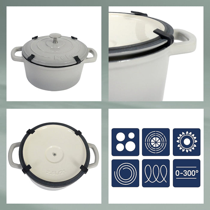 Braadpan Gietijzer Ovaal Rood, 36 cm x 29 cm- Kela | Calido