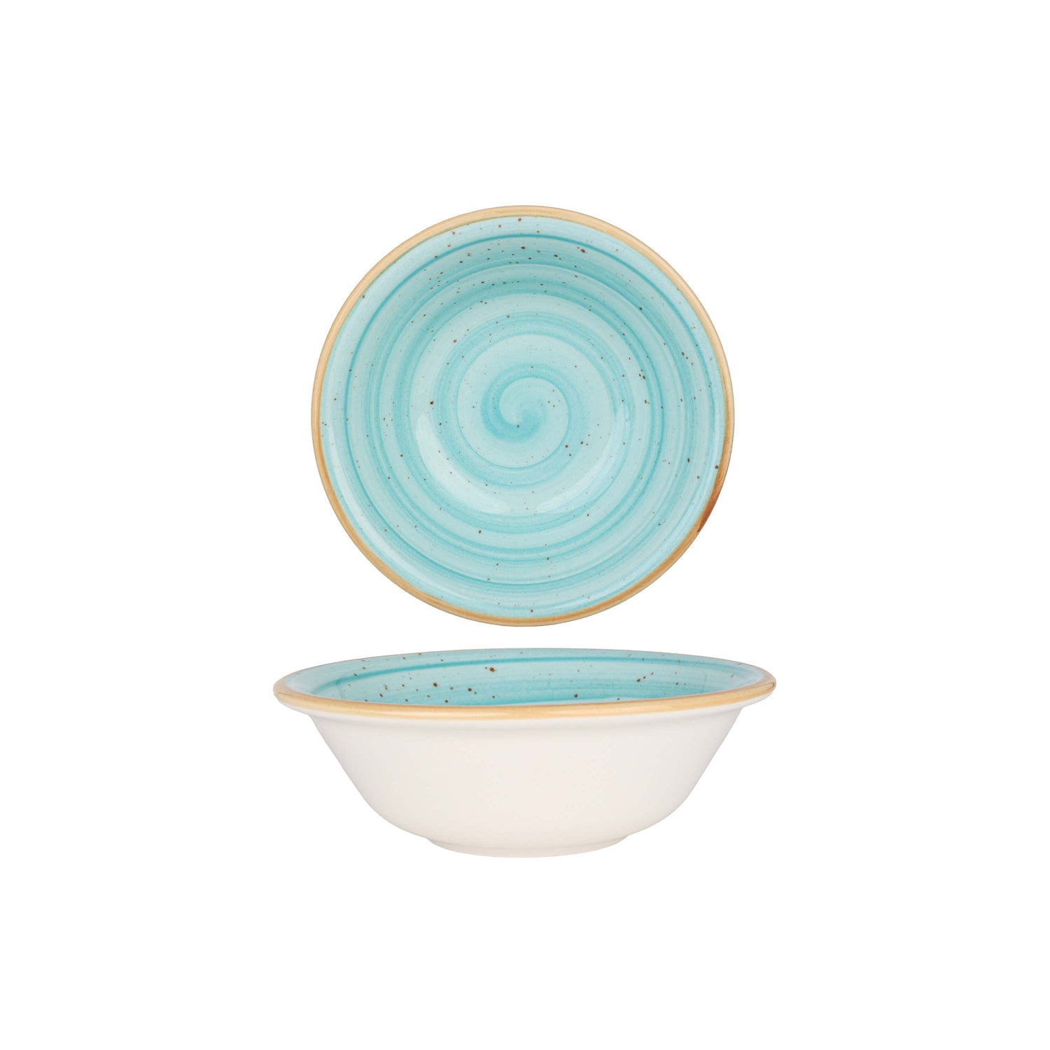 Bonna Kommetje - Aqua - Porselein - 16 cm (400 cc) - set van 6